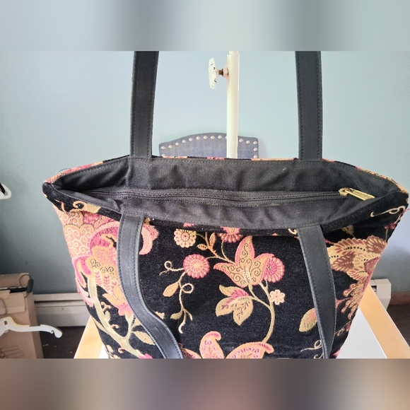 Vintage danny k beverly hills made in the usa tapestry tote bag Floral Purse - Picture 6 of 15